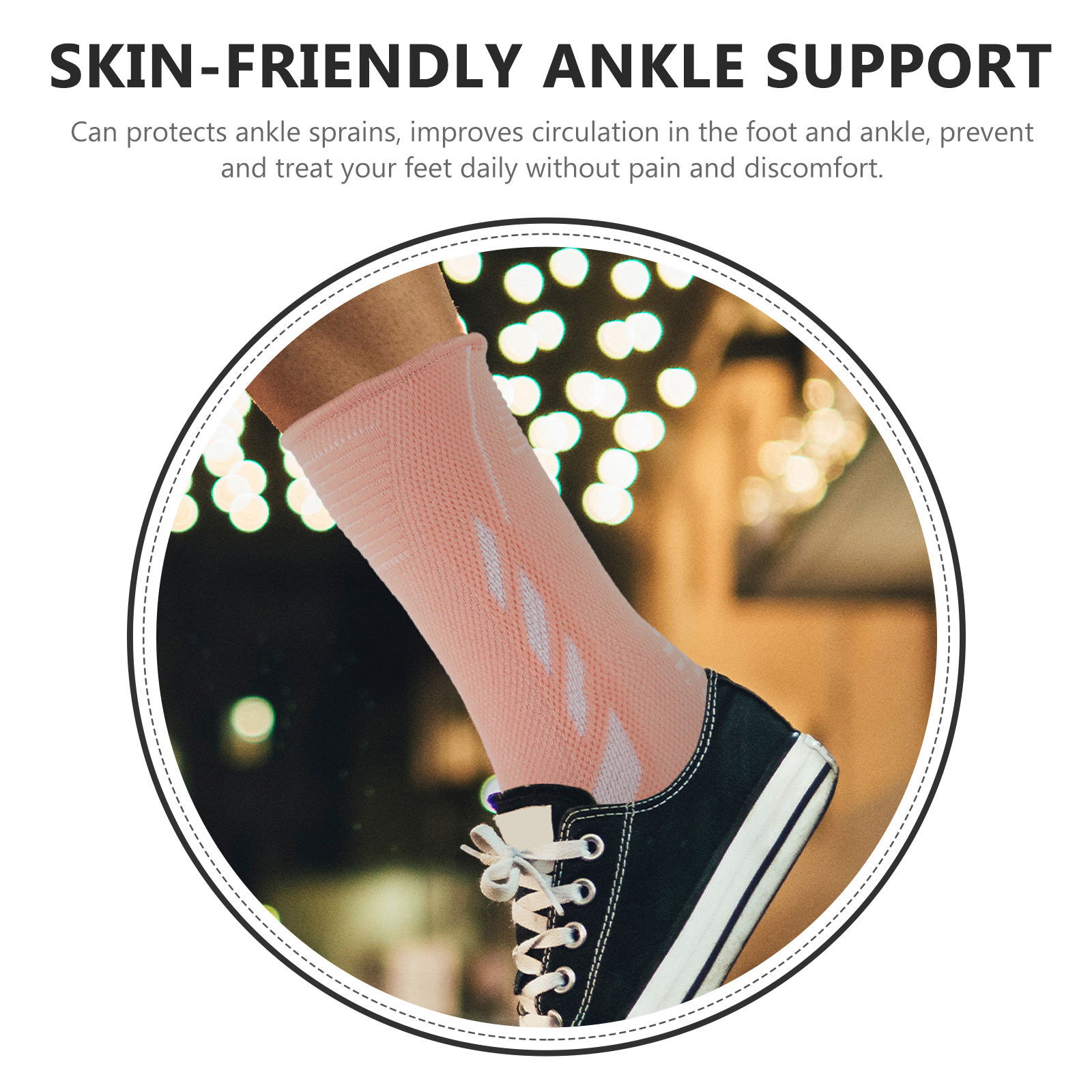 1Pair Pressure Socks Ankle Com - Ankle Brace Sock ulasan dan harga