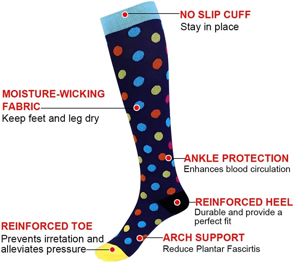 3/5/6 Pairs Compression Socks  - Compression Sock Medical ulasan dan harga